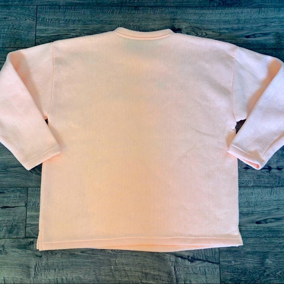 Vintage Peachy Color Virginia Beach Embroidered Pull-Over Long Sleeve Sweatshirt - Picture 2 of 6